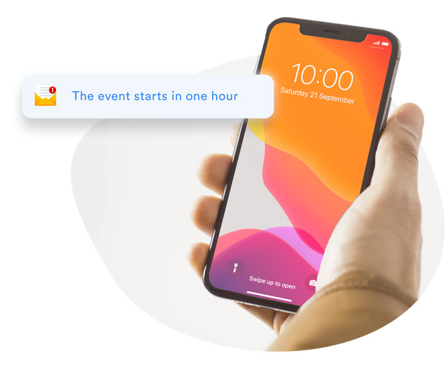 automatic email reminders for the live stream