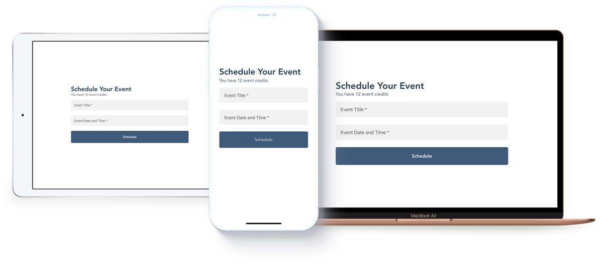 schedule a live event from any device