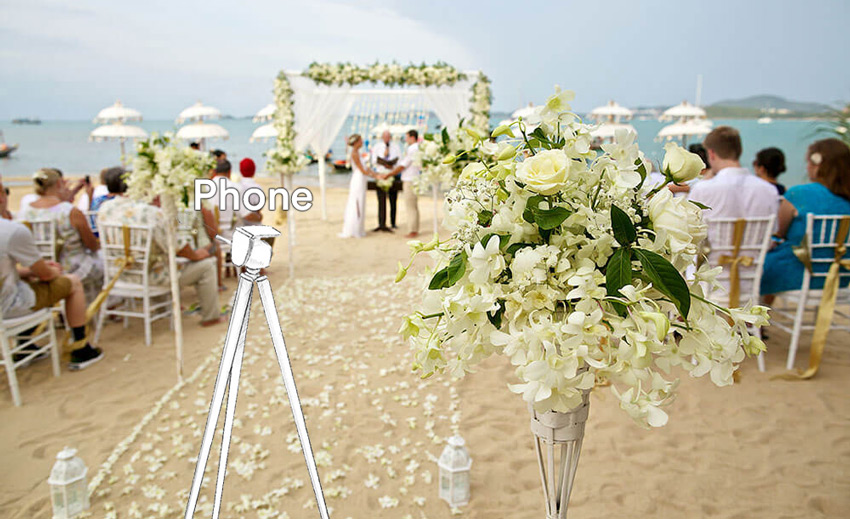 live streaming camera placement during a ceremony
