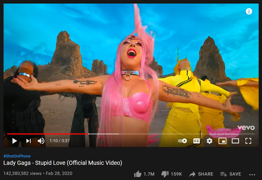 lady gaga iphone video