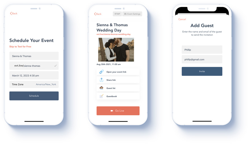 wedding private live streaming app
