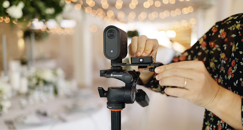 mevo start with a wireless microphone