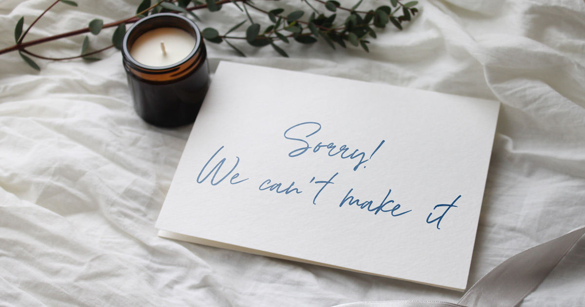 Important guests can’t make it to your wedding. Now what!?