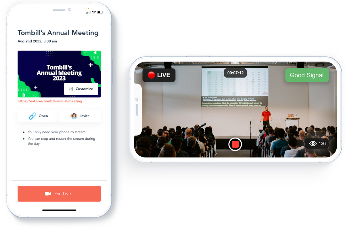 live streaming a conference with a smartphone