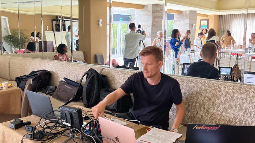 live streaming an event with 3 cameras