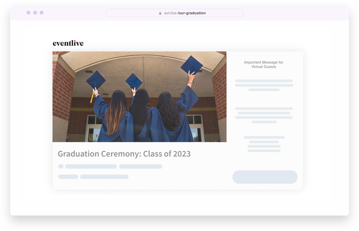 online graduation viewing page