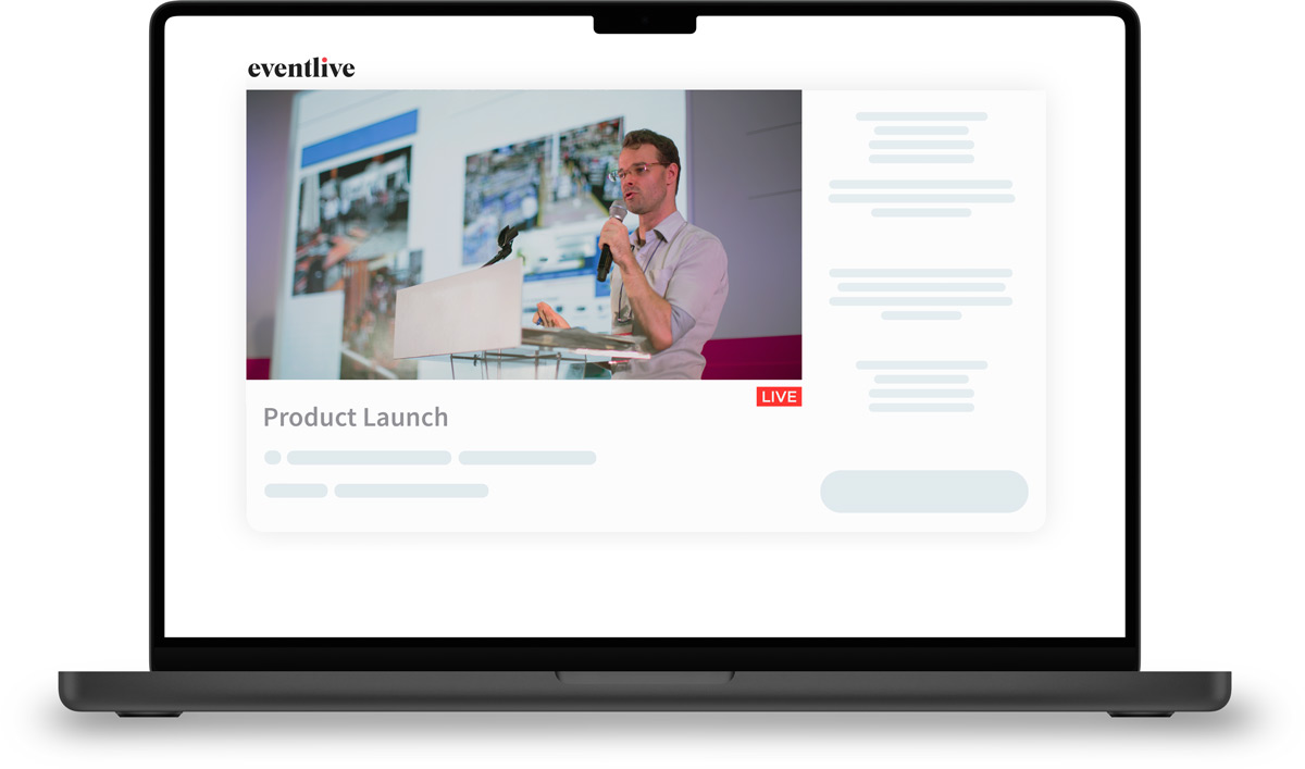 watching a product launch live stream