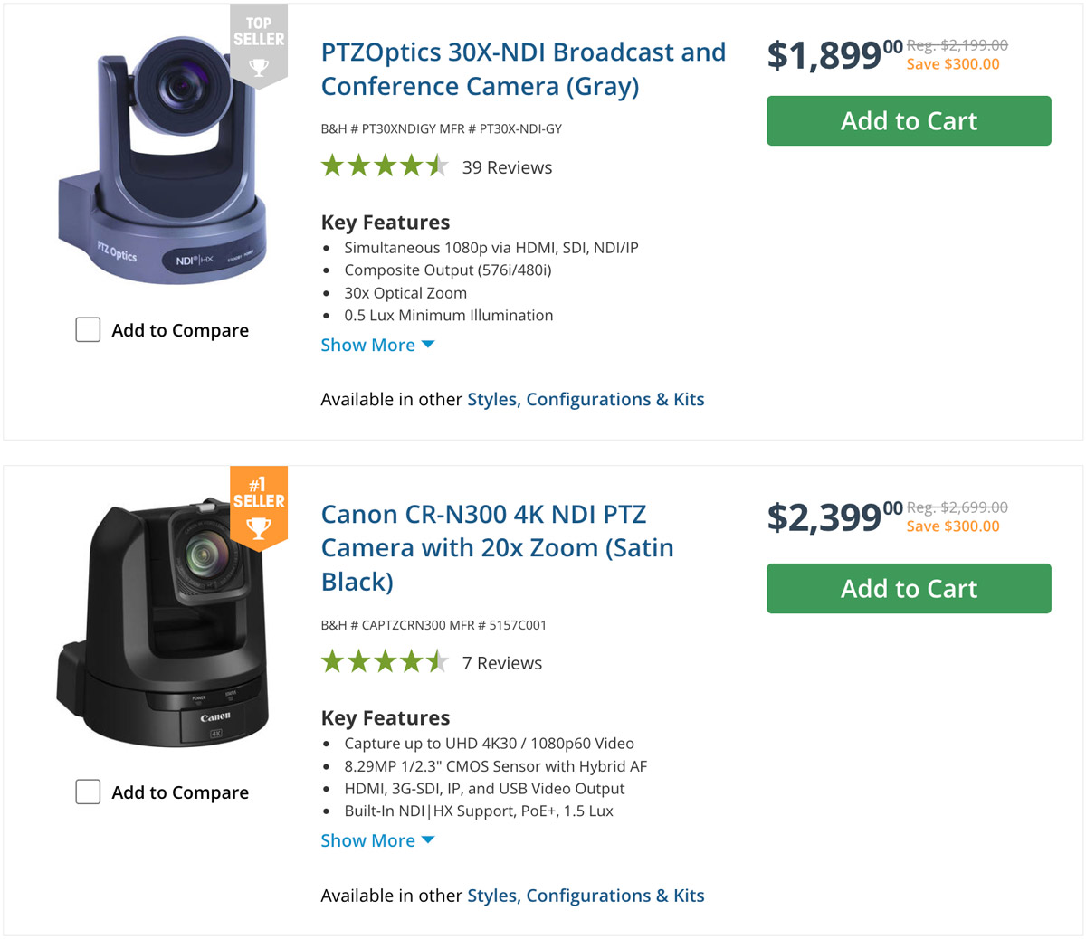 ptz camera prices