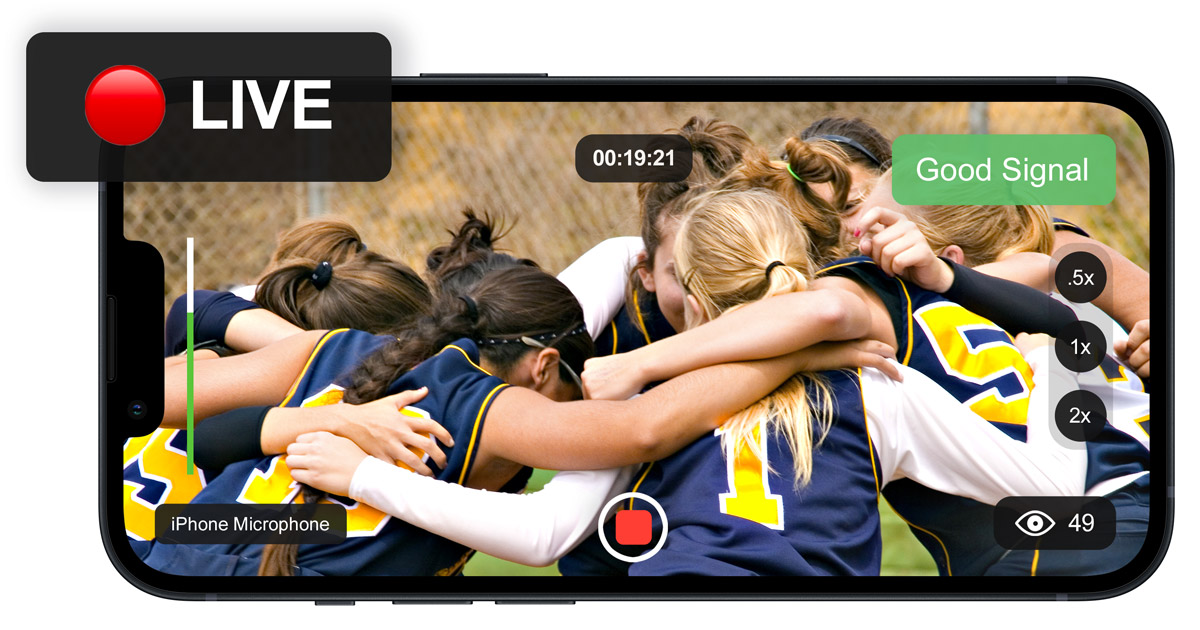 How to live stream youth sports with a smartphone app